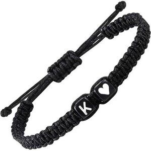 Mens Womens Initial Letter Bracelet Adjustable Couples Friendship Anniversary Gi